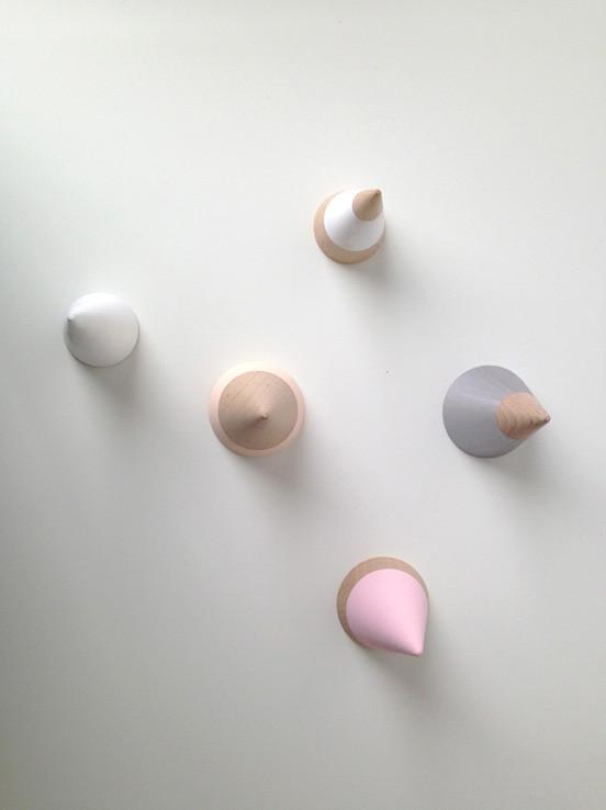 Painted Wooden Cones