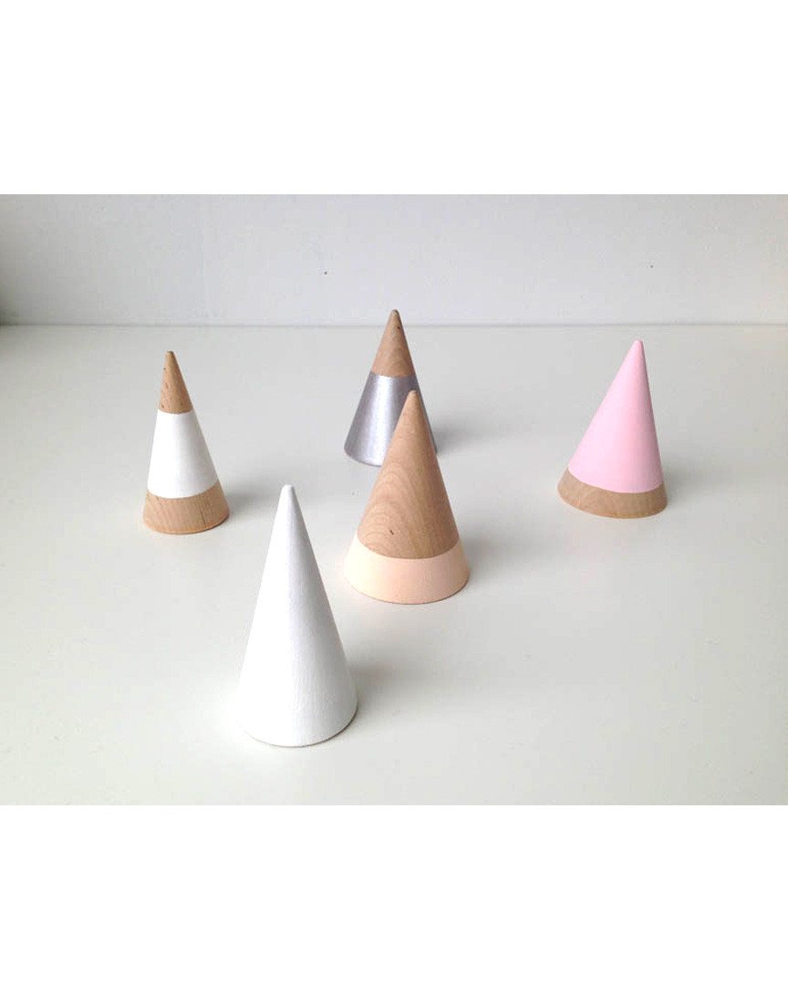 Painted Wooden Cones